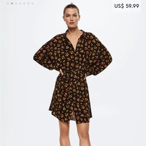 Floral shirt dress